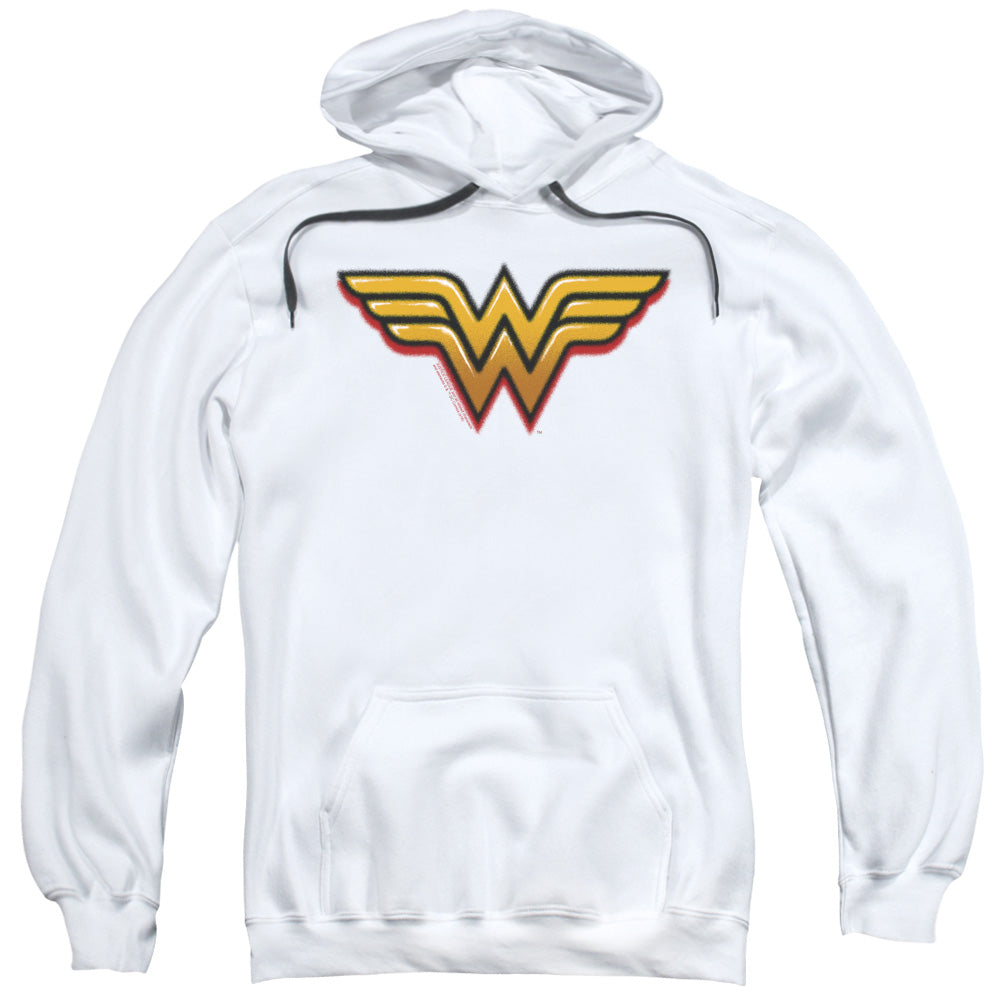 Wonder Woman Airbrush Ww Mens Hoodie White Officially Licensed