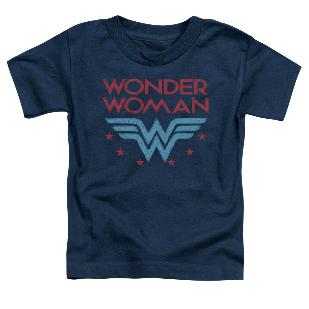 Wonder Woman Wonder Stars Toddler Kids Youth T Shirt Navy Blue Blue Officially Licensed