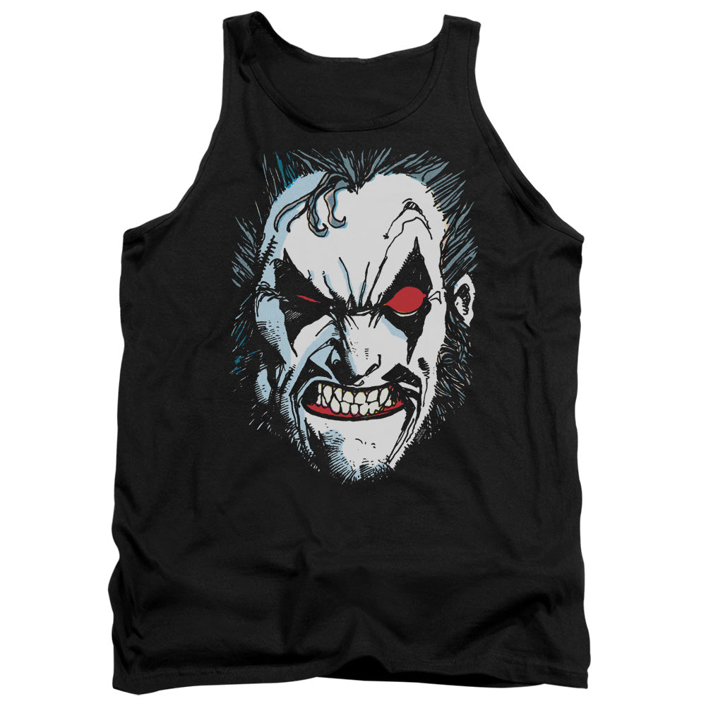 Justice League Assemble In Lo Face Mens Tank Top Shirt Black Officially Licensed