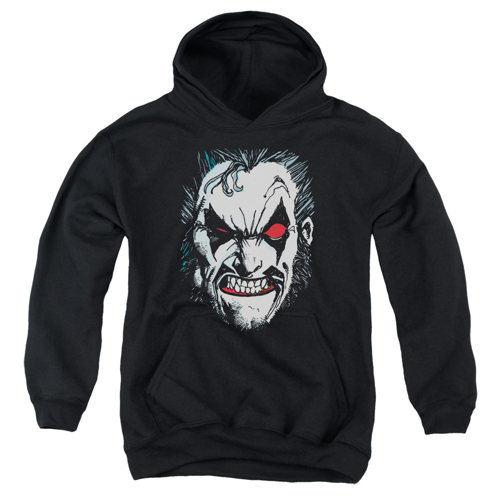Justice League in Lo Face Kids Youth Hoodie Black Officially Licensed