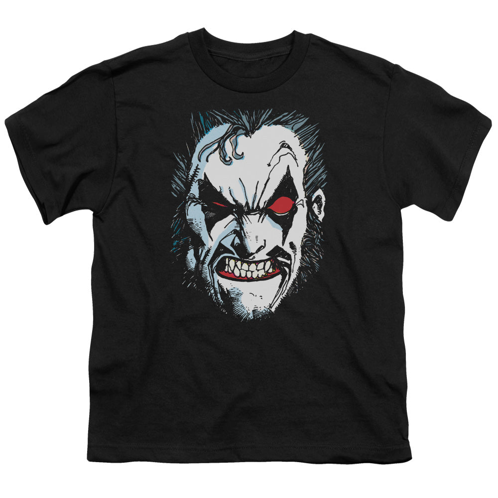 Justice League in Lo Face Kids Youth T Shirt Black Officially Licensed