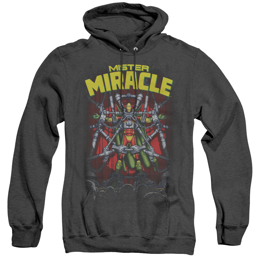 Justice League Mister Miracle Heather Mens Hoodie Black Officially Licensed