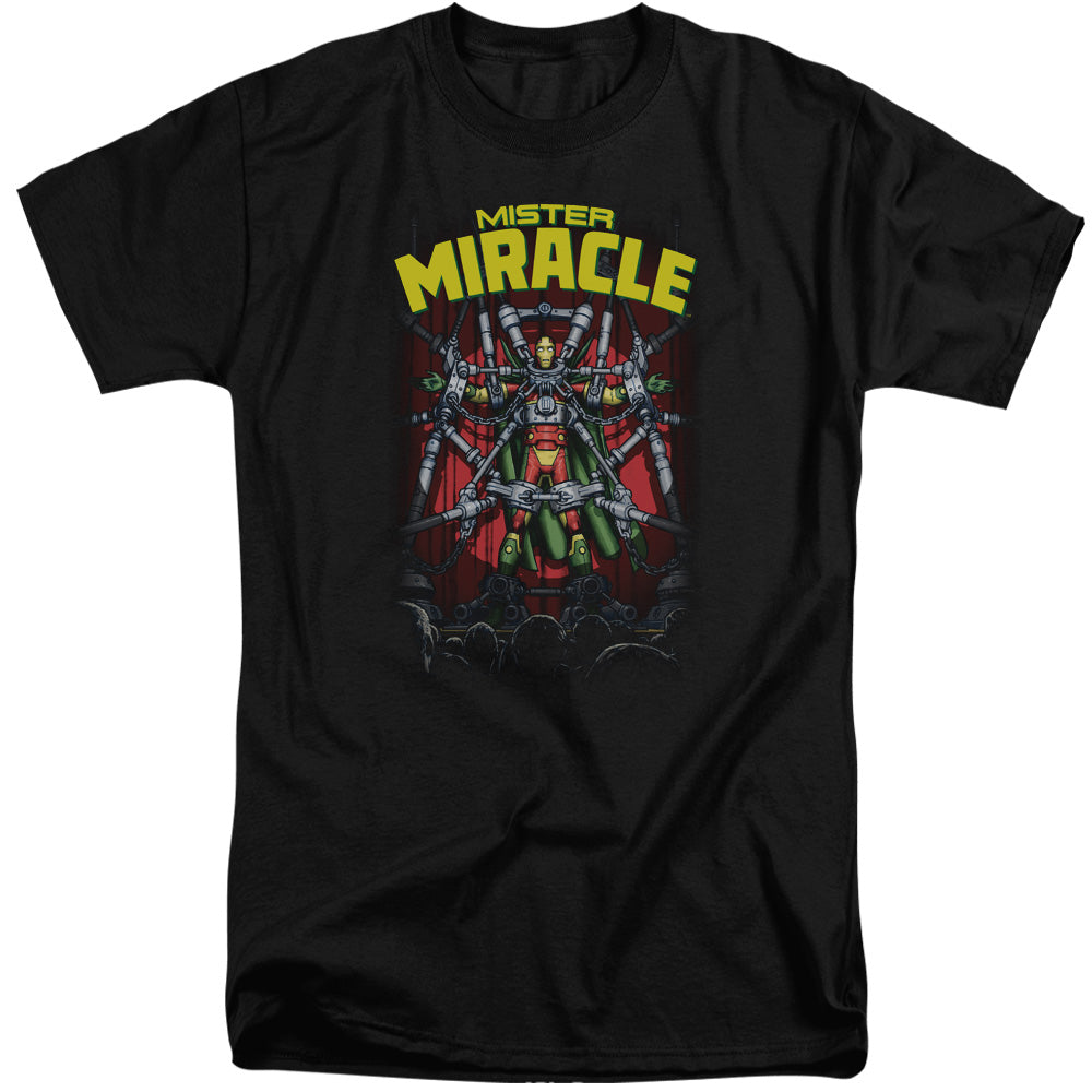 Justice League Mister Miracle Mens Tall T Shirt Black Officially Licensed