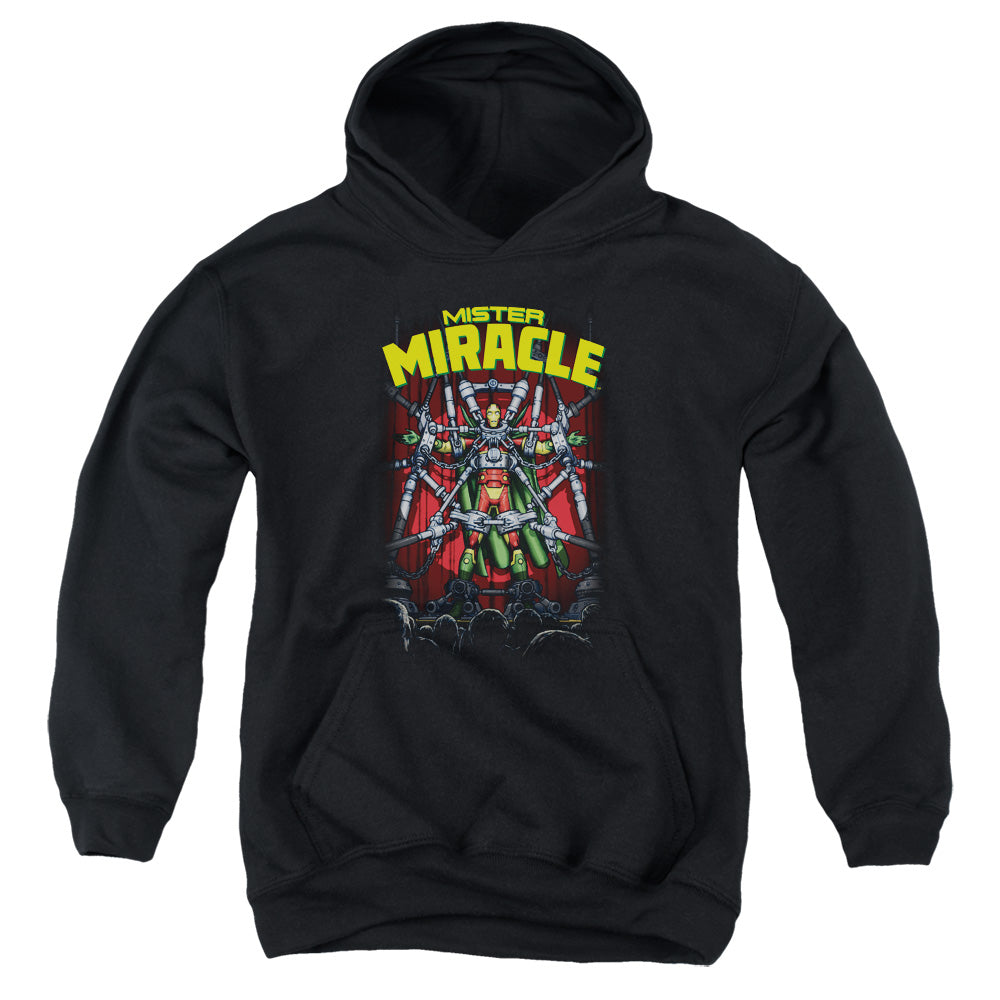 Justice League Mister Miracle Kids Youth Hoodie Black Officially Licensed