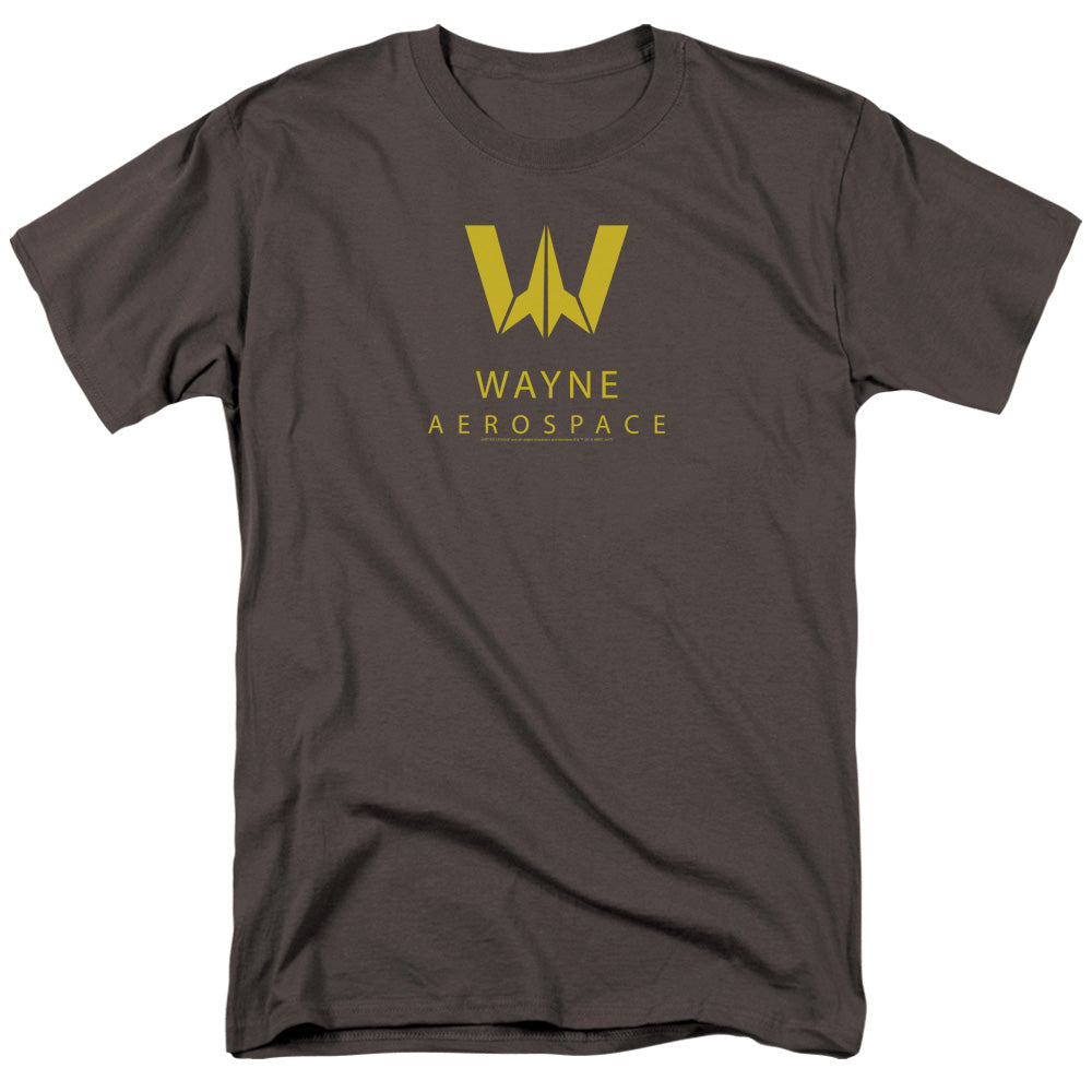 Justice League Wayne Aerospace Mens T Shirt Charcoal Officially Licensed