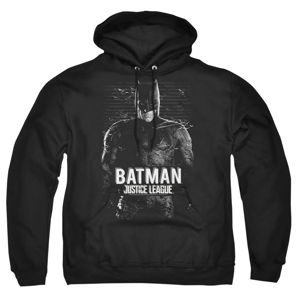 Justice League Movie Batman Mens Hoodie Black Officially Licensed