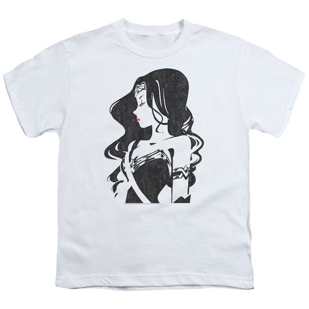 Justice League Movie Profile Kids Youth T Shirt White Officially Licensed