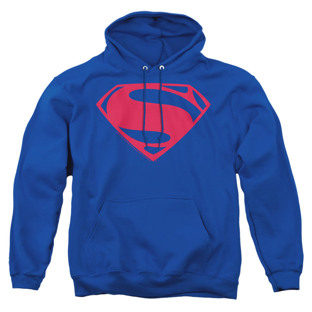 Justice League Movie Superman Solid Color Mens Hoodie Royal Officially Licensed