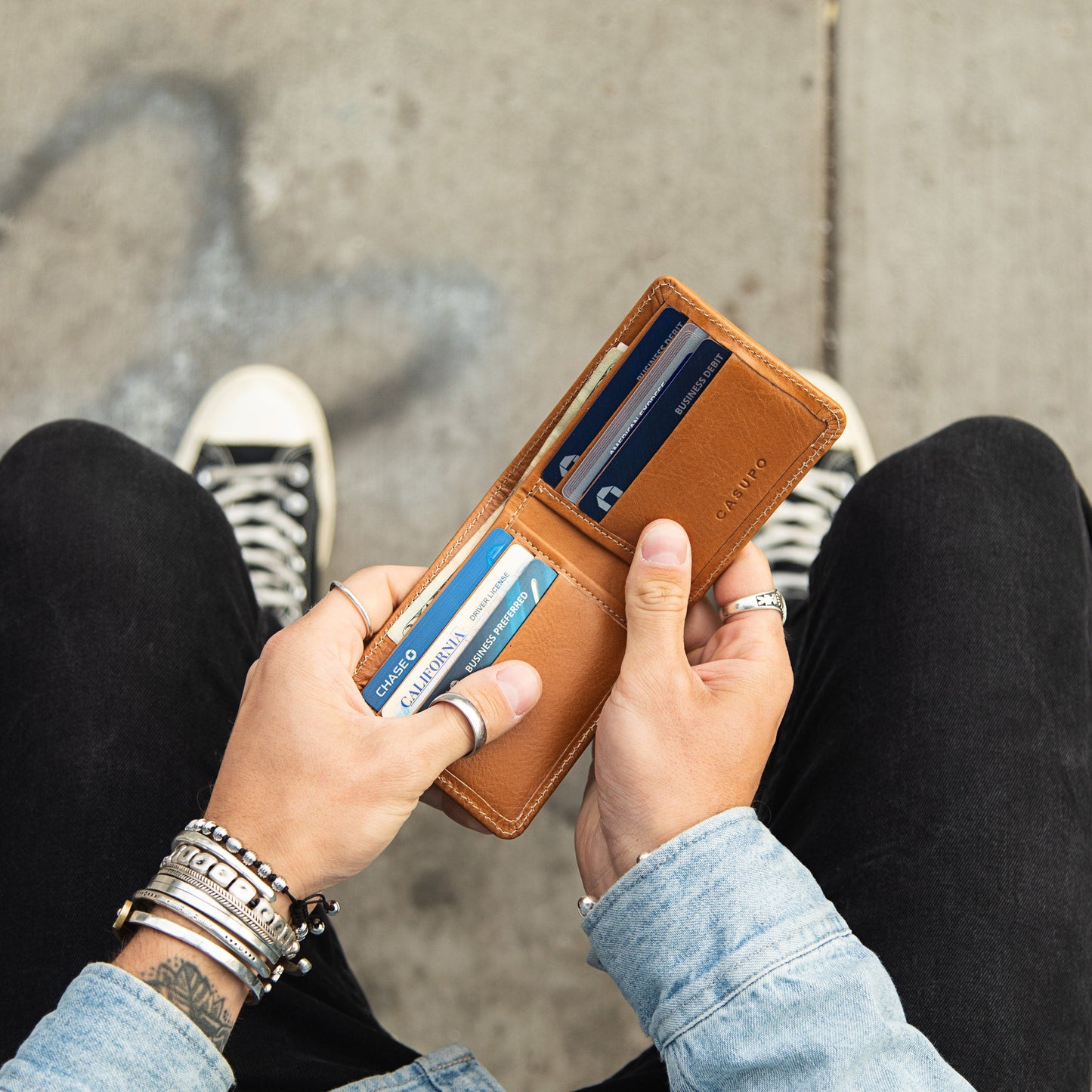 Large Billfold Wallet - Natural