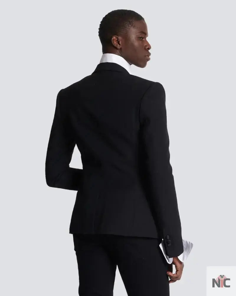Jacket With Crystal-Embellished Collar