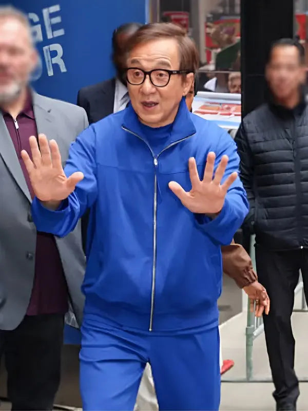 Jackie Chan NYC 2025 Blue Jacket