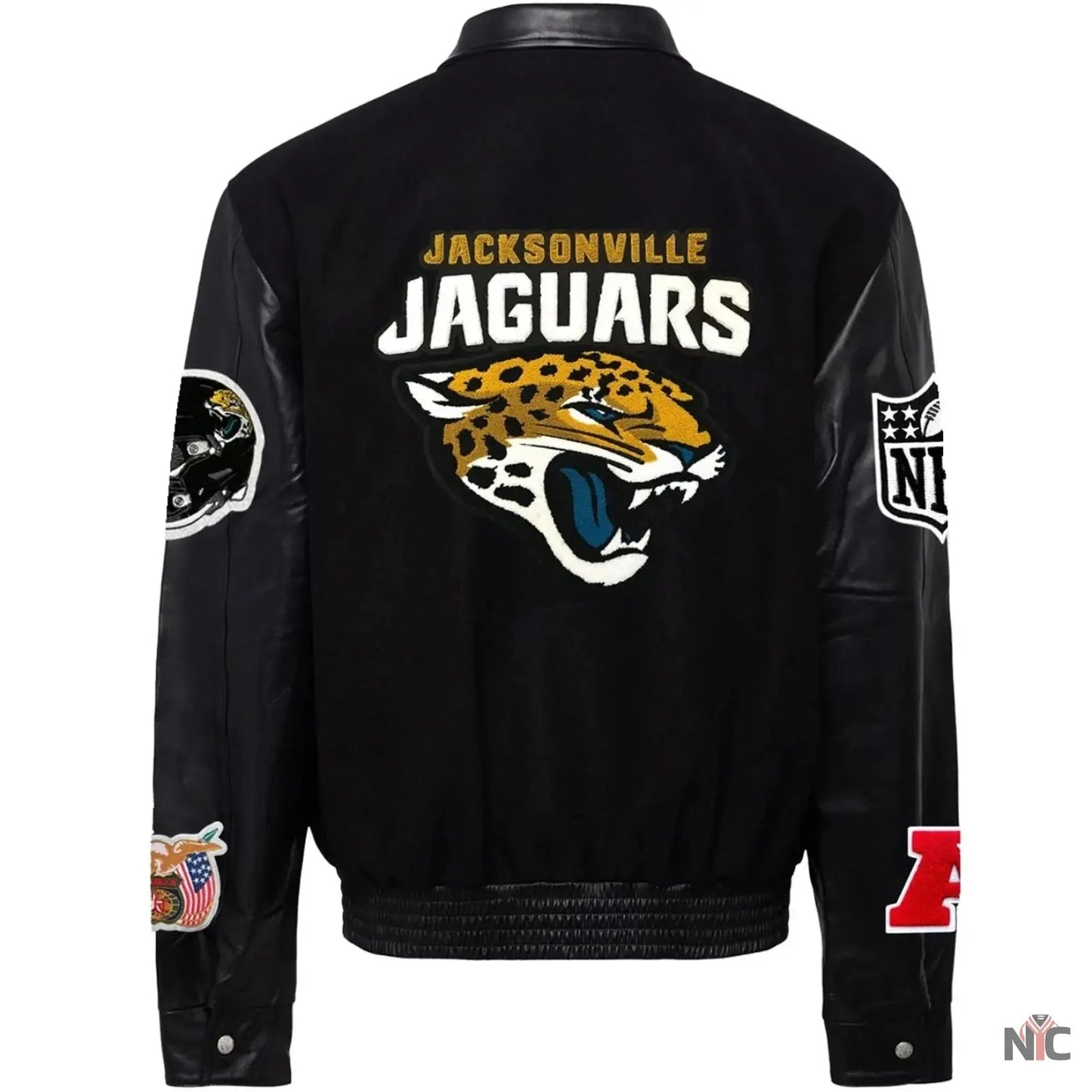 Jacksonville Jaguars Jeff Hamilton Wool and Leather Jacket