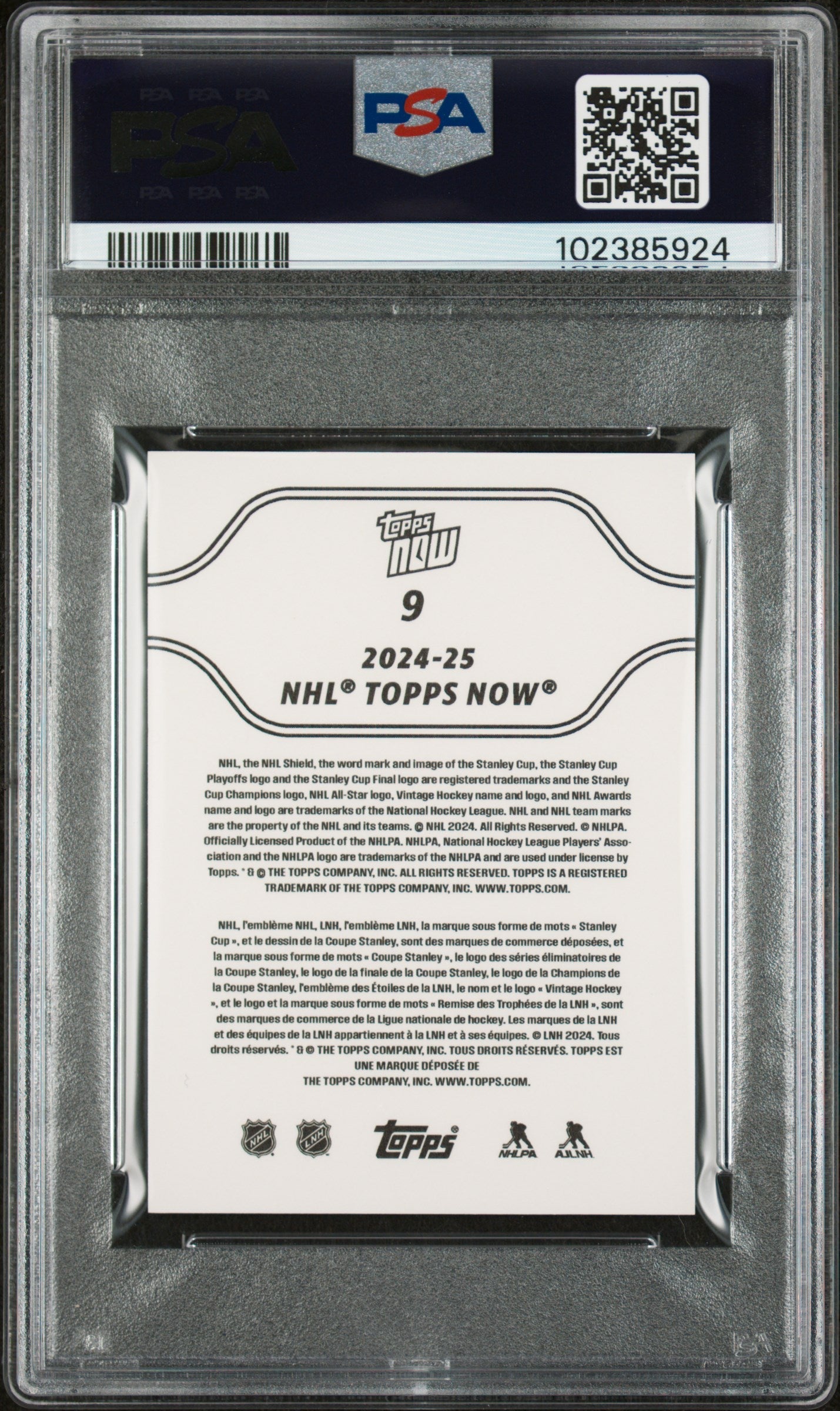 Graded 2024 Topps Now NHL Matvei Michkov #9 Stickers Rookie RC Hockey Card PSA 10 Gem Mint