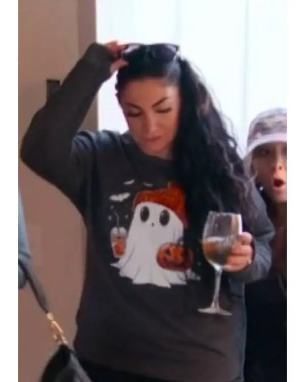 Jersey Shore Family Vacation S08 Deena Nicole Cortese Ghost Sweatshirt