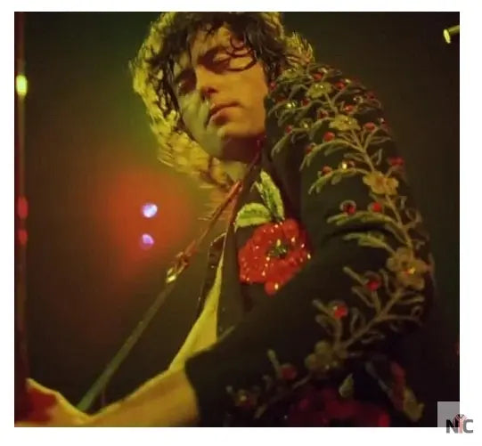 Jimmy Page Poppy Rose Floral Black Jacket