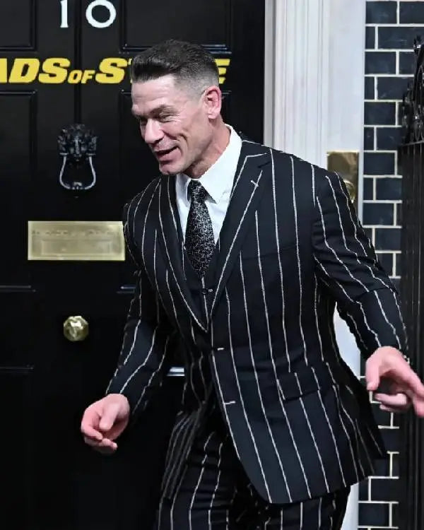John Cena Head Of State Screening Striped Blazer