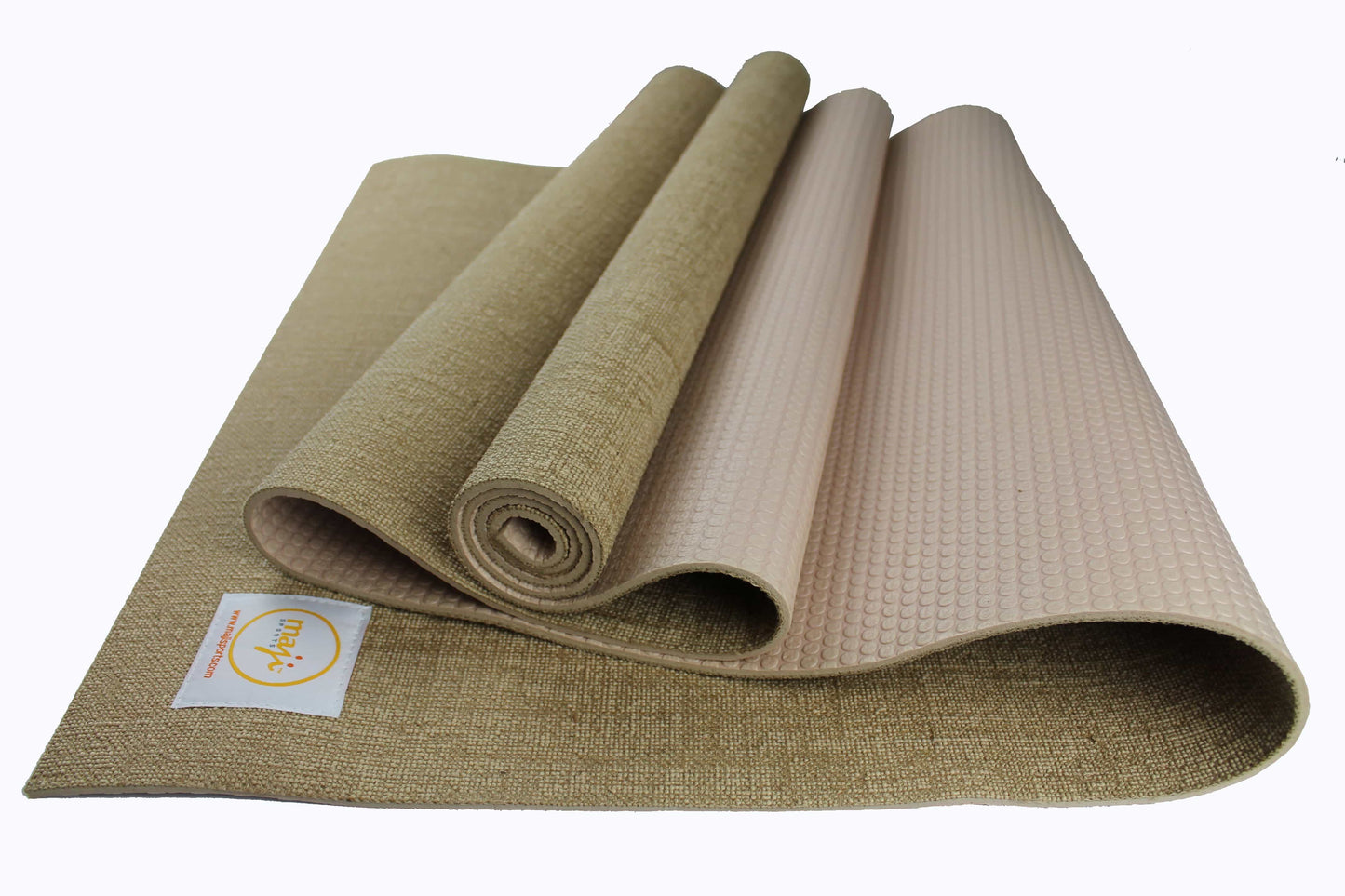 Jute Premium Eco Yoga Mat + Foot Massager (7.5cm x 17.5cm)