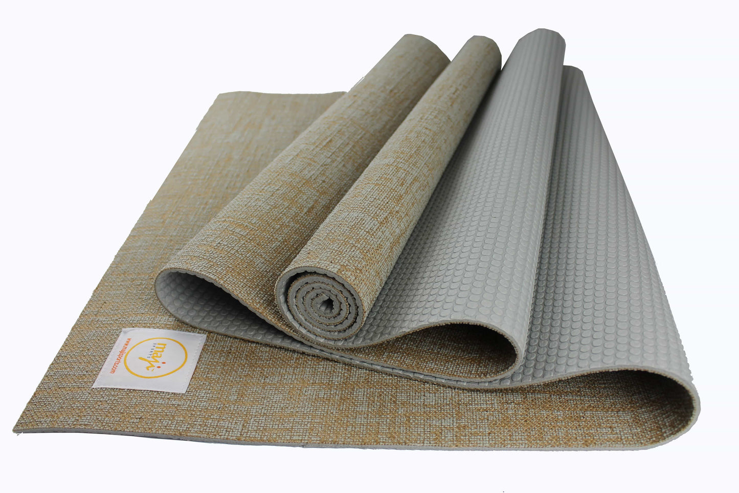 Jute Premium Eco Yoga Mat + Foot Massager (7.5cm x 17.5cm)