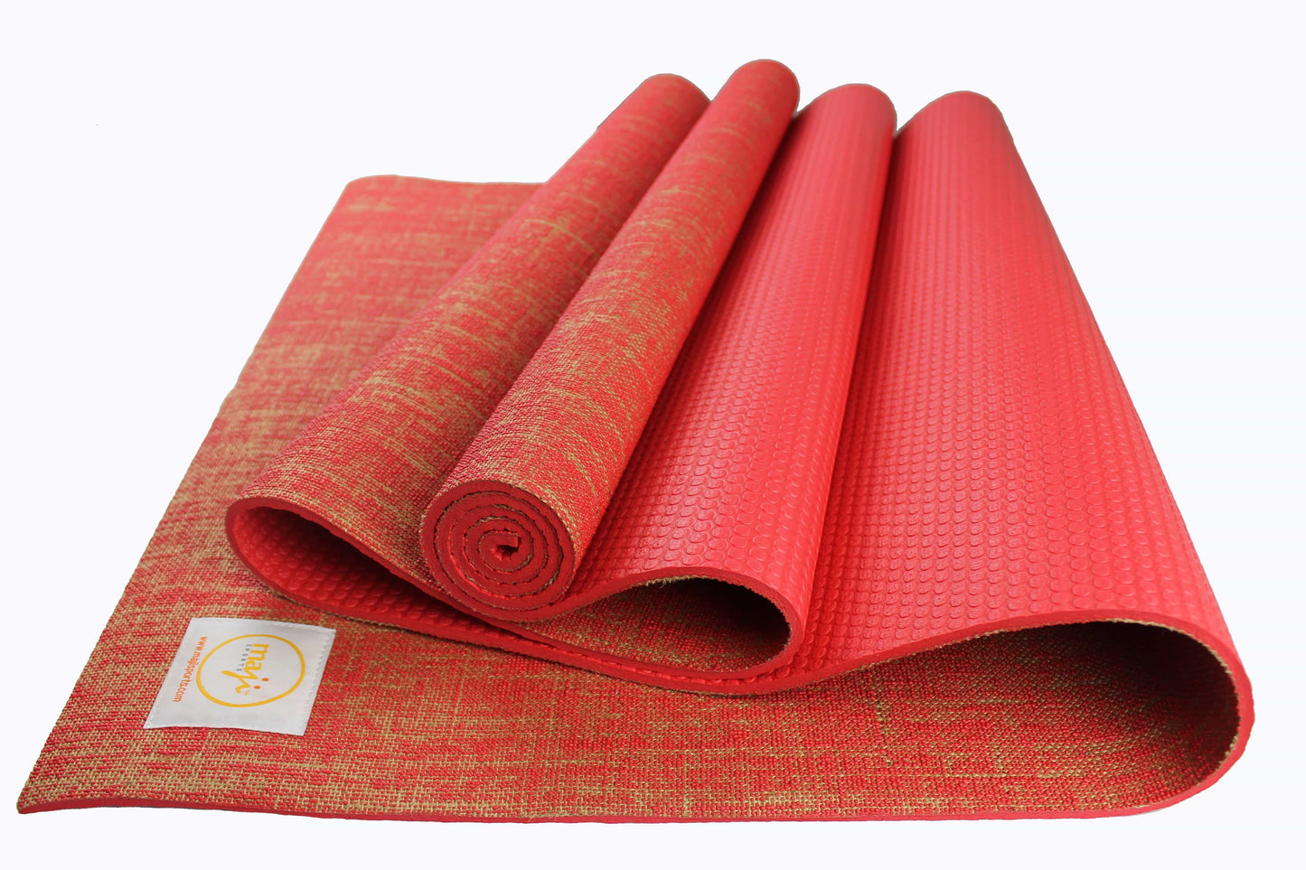 Jute Premium Eco Yoga Mat + Foot Massager (7.5cm x 17.5cm)