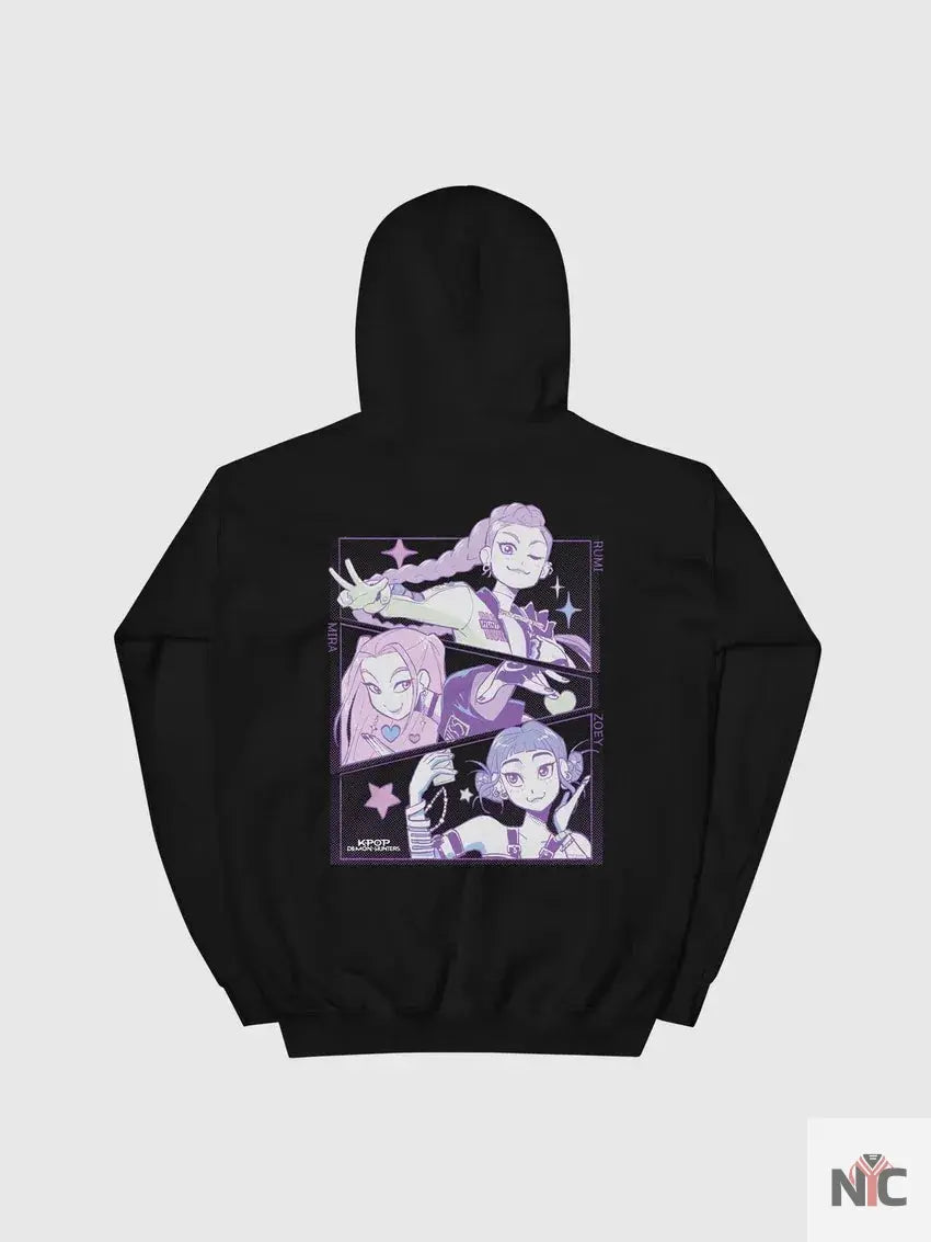 KPop Demon Hunters Huntrix Black Hoodie