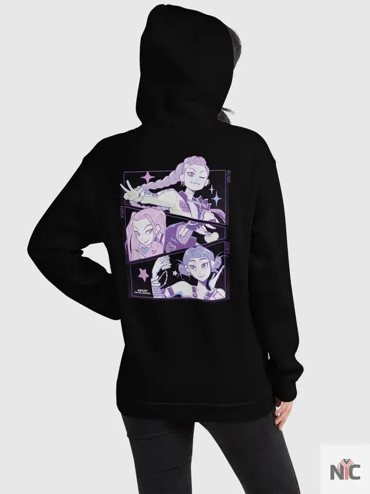 KPop Demon Hunters Huntrix Black Hoodie