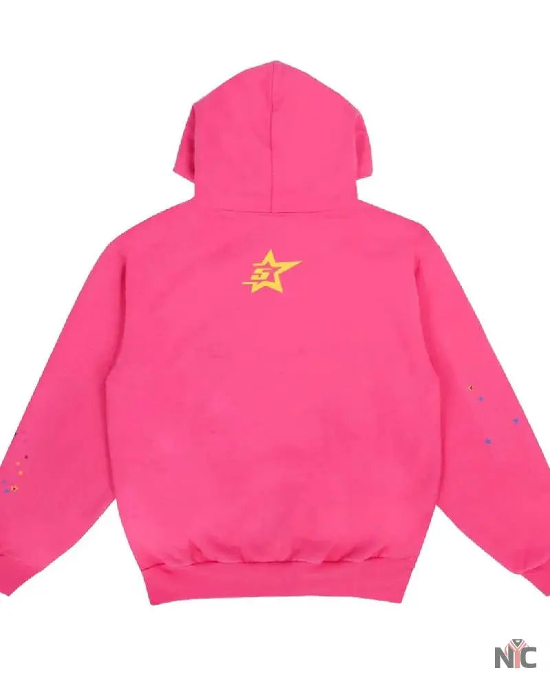 Kai Cenat Sp5der P*nk Pink Hoodie