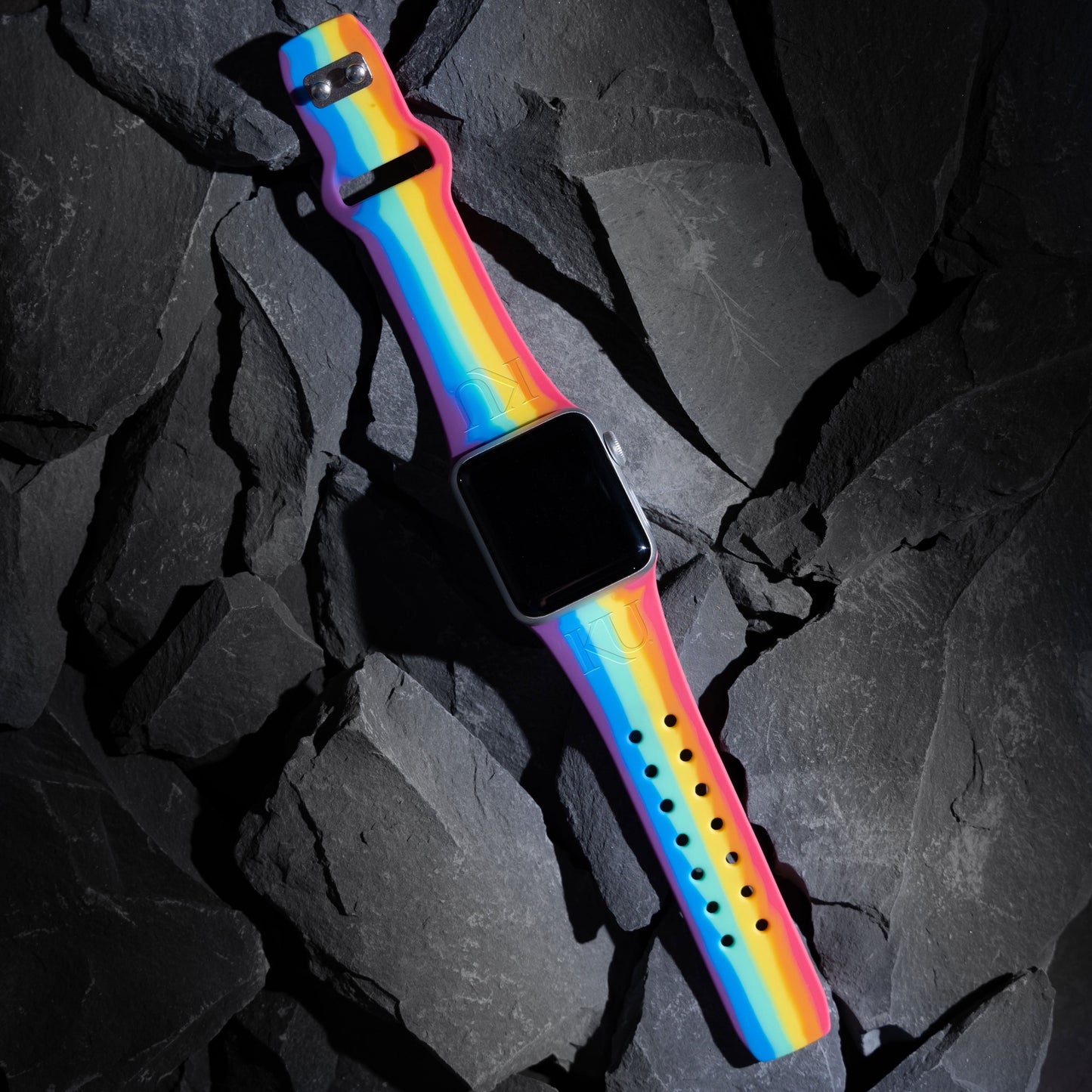 Kansas Jayhawks Engraved Apple Watch Band