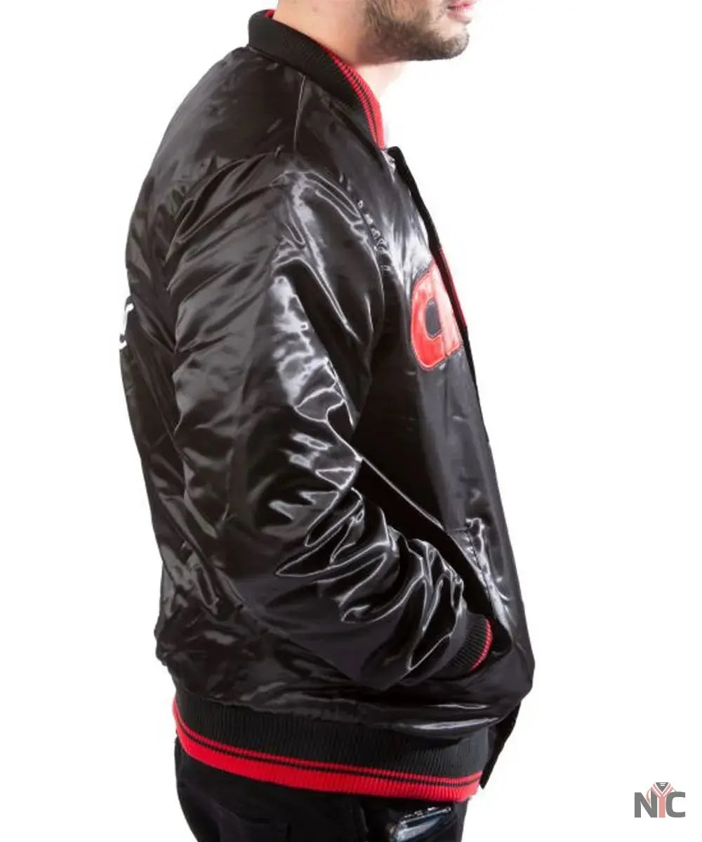 Kansas City Chiefs Black Satin Jacket