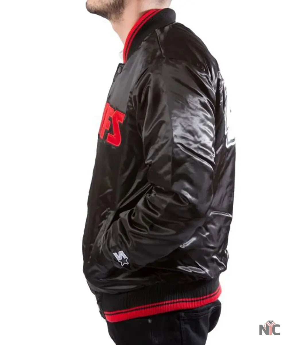 Kansas City Chiefs Black Satin Jacket