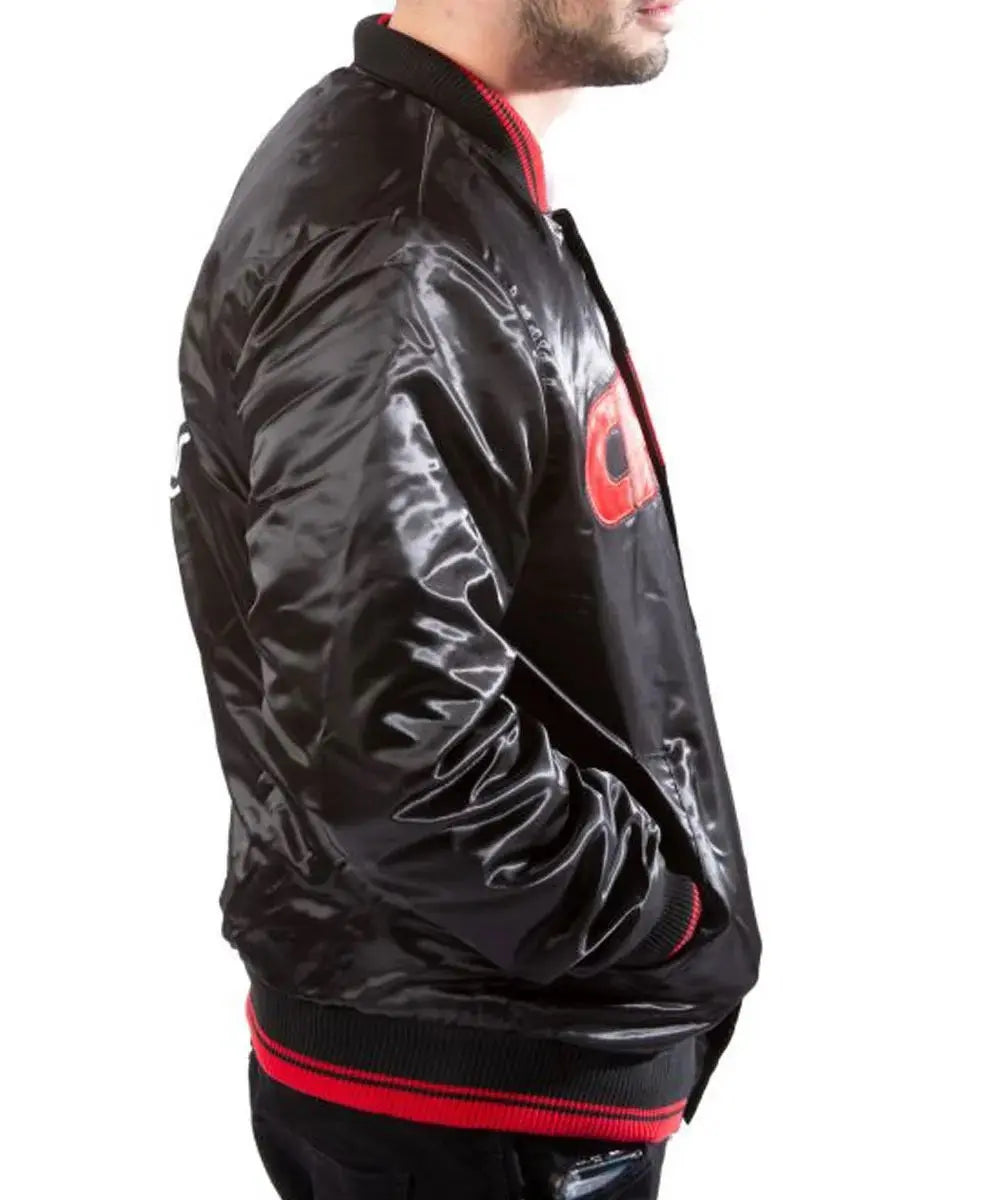 Kansas City Chiefs Black Satin Jacket