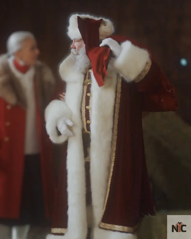 Keeping Up with the Clauses Santa Coat With Free Cap