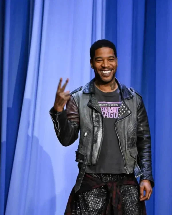 The Tonight Show S12 Kid Cudi Black Leather Jacket