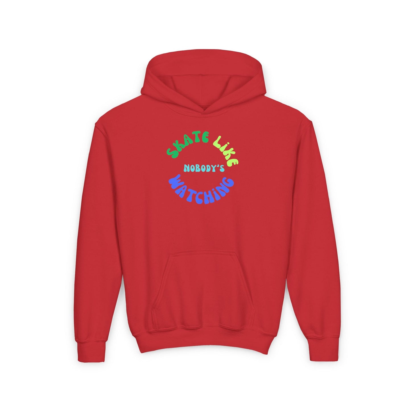 Kids Blue/Green Skate Like Nobody's Watching Hoodie