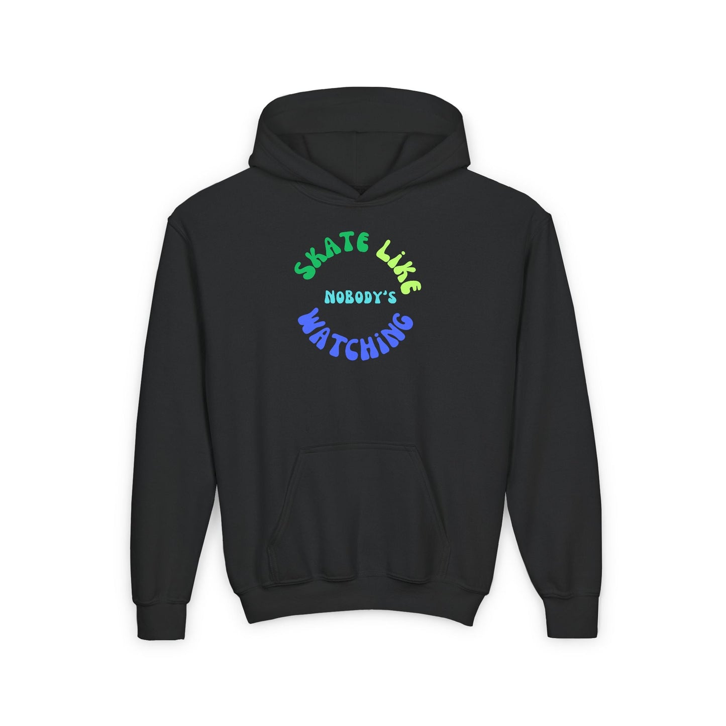 Kids Blue/Green Skate Like Nobody's Watching Hoodie