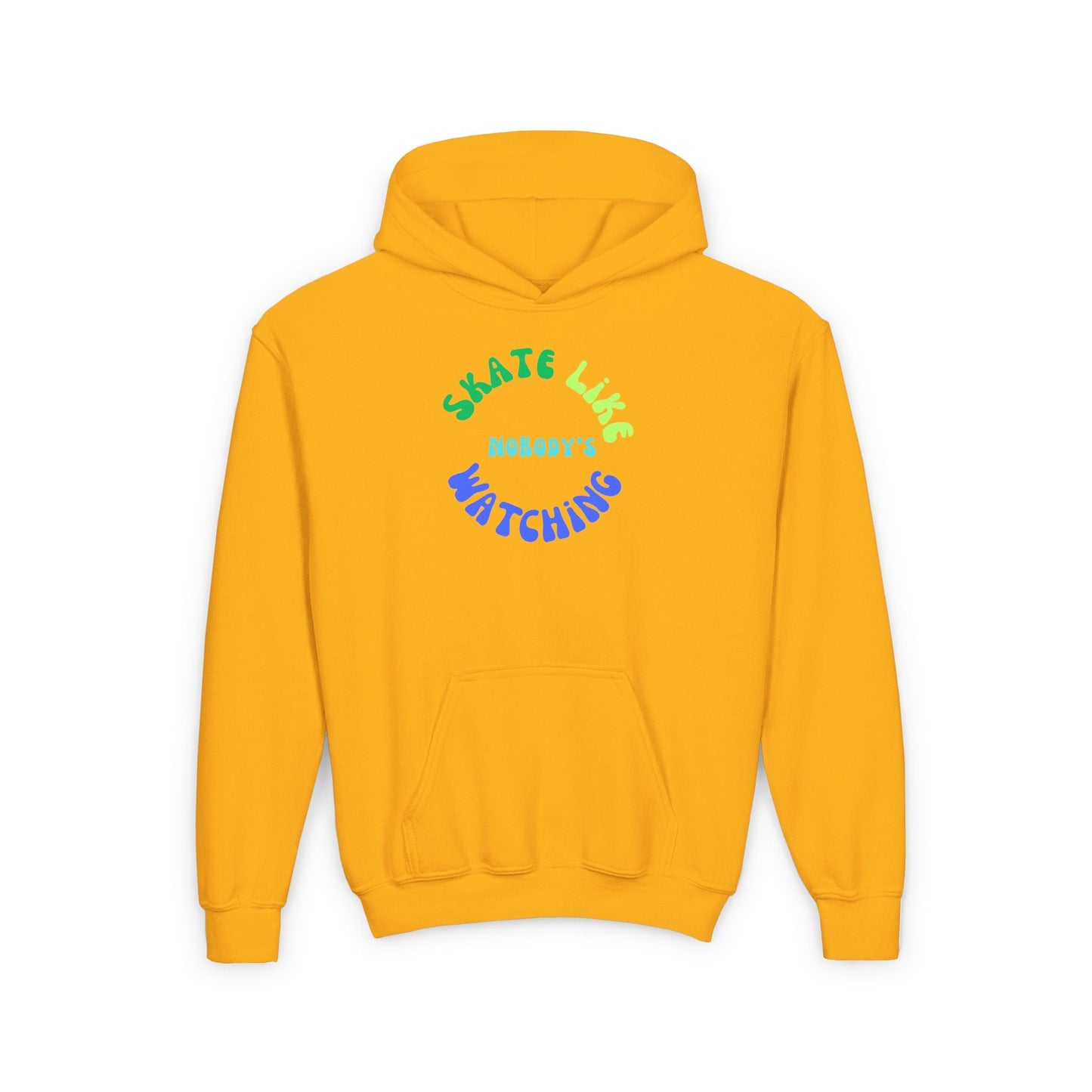 Kids Blue/Green Skate Like Nobody's Watching Hoodie