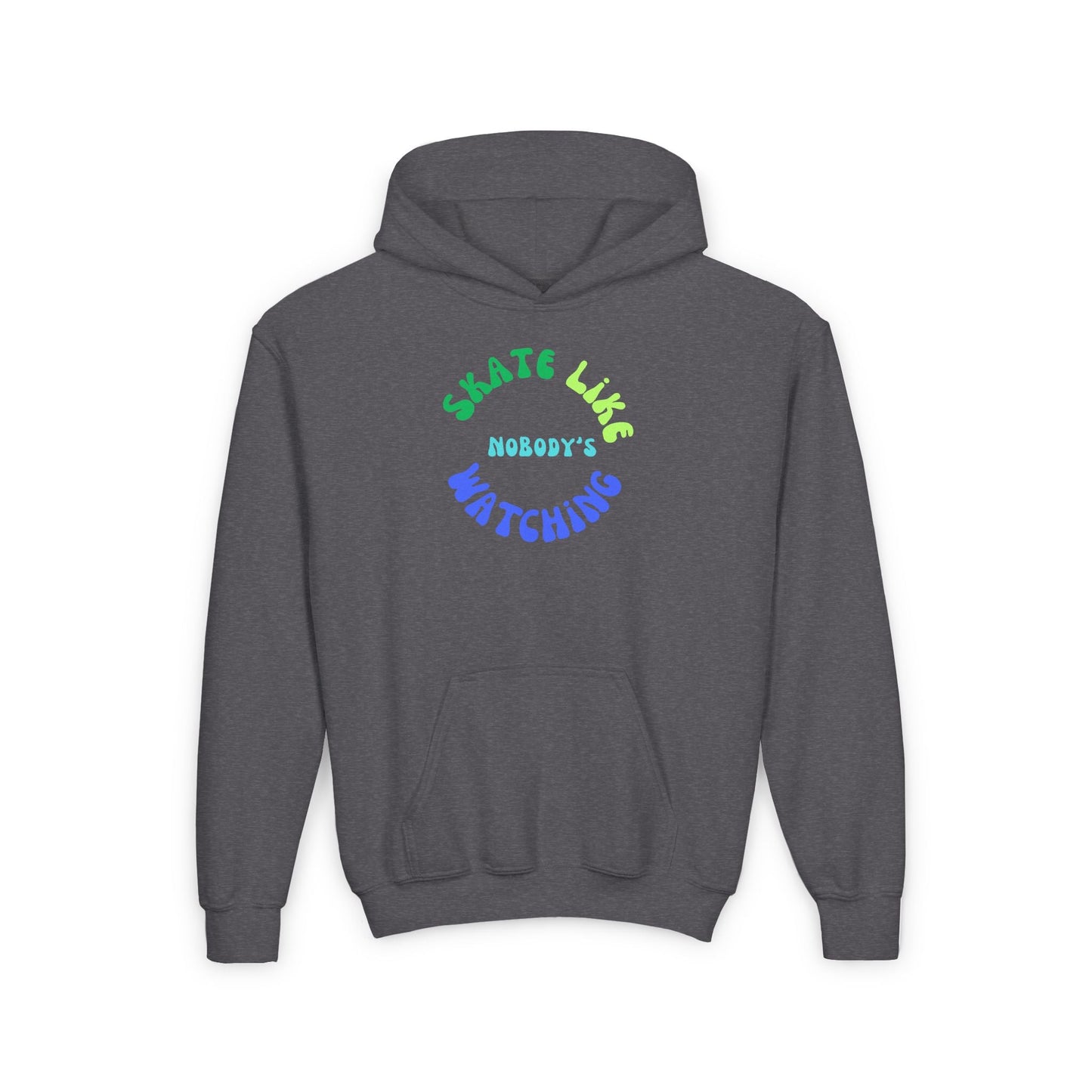 Kids Blue/Green Skate Like Nobody's Watching Hoodie