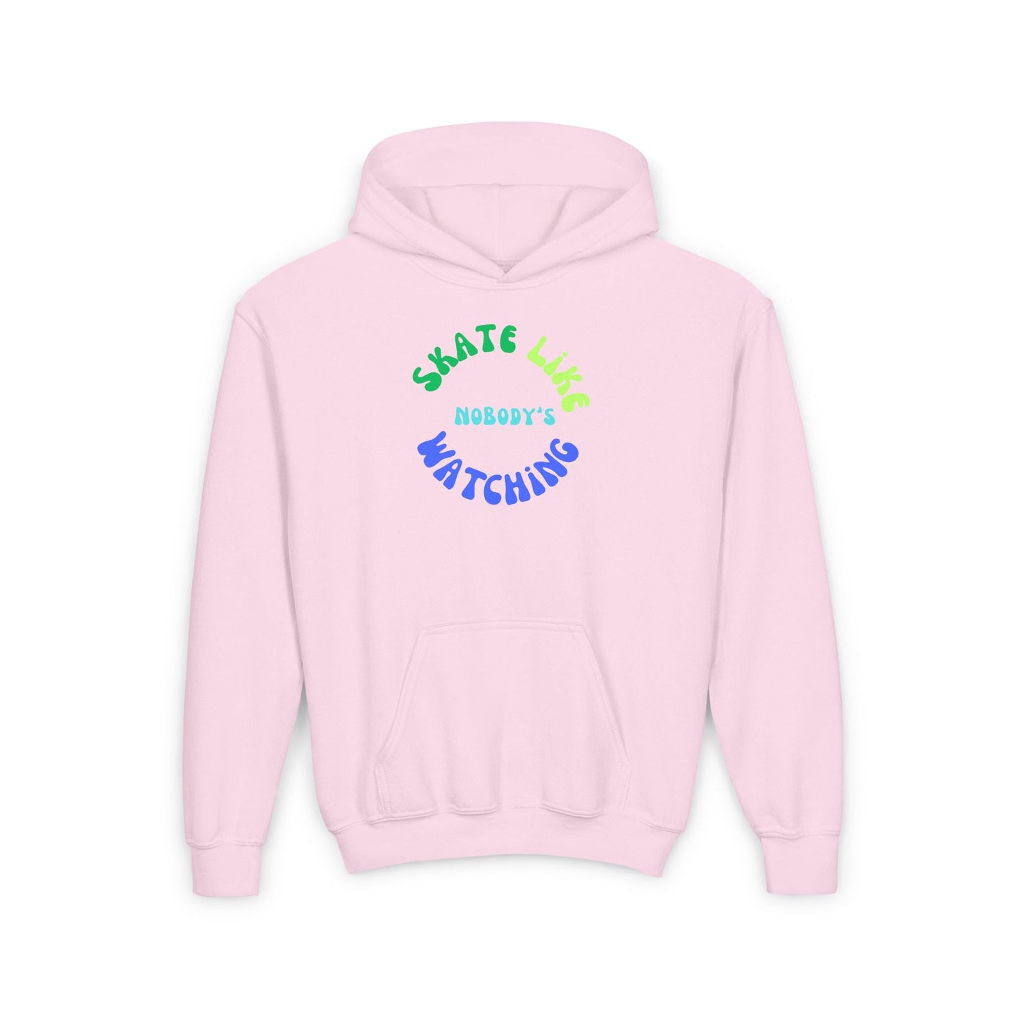 Kids Blue/Green Skate Like Nobody's Watching Hoodie
