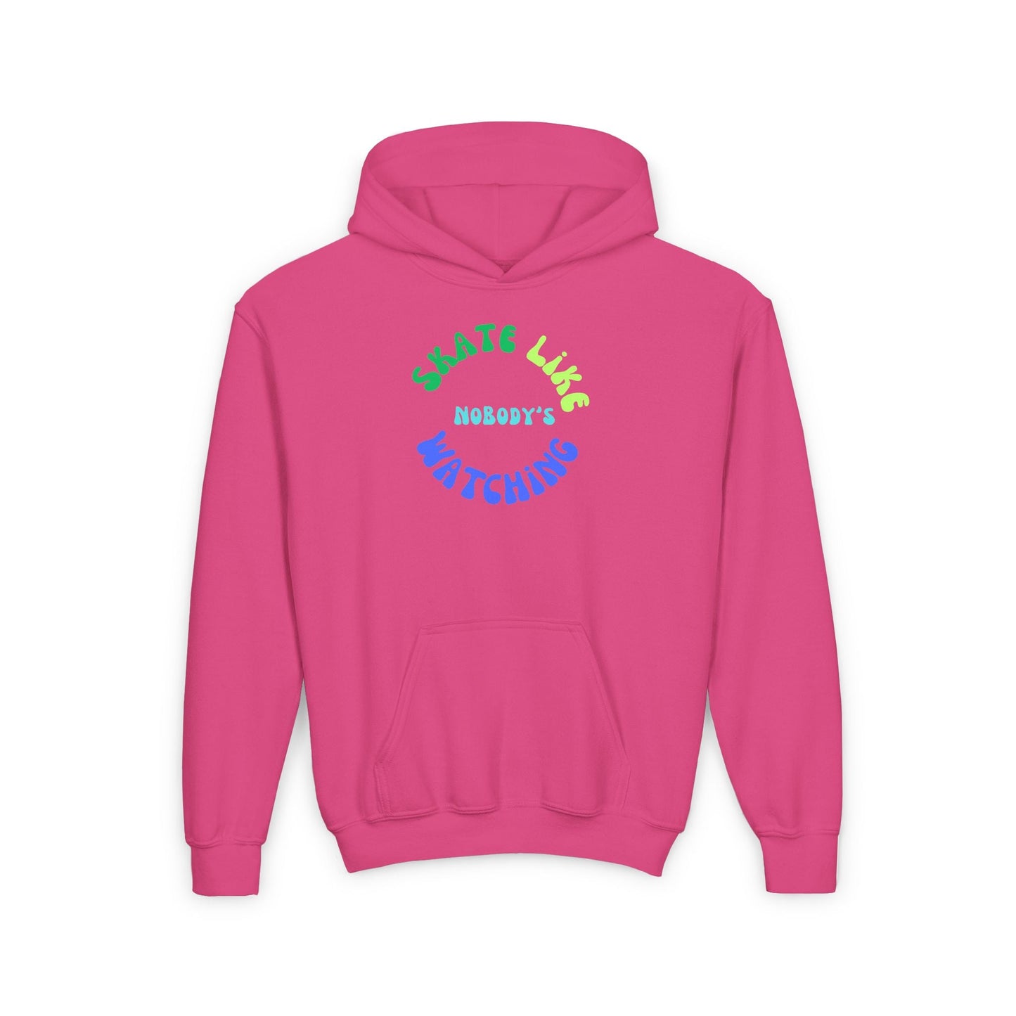Kids Blue/Green Skate Like Nobody's Watching Hoodie
