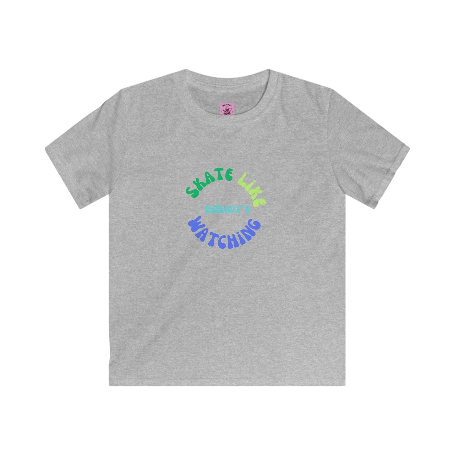 Kids Blue/Green Skate Like Nobody's Watching Tee