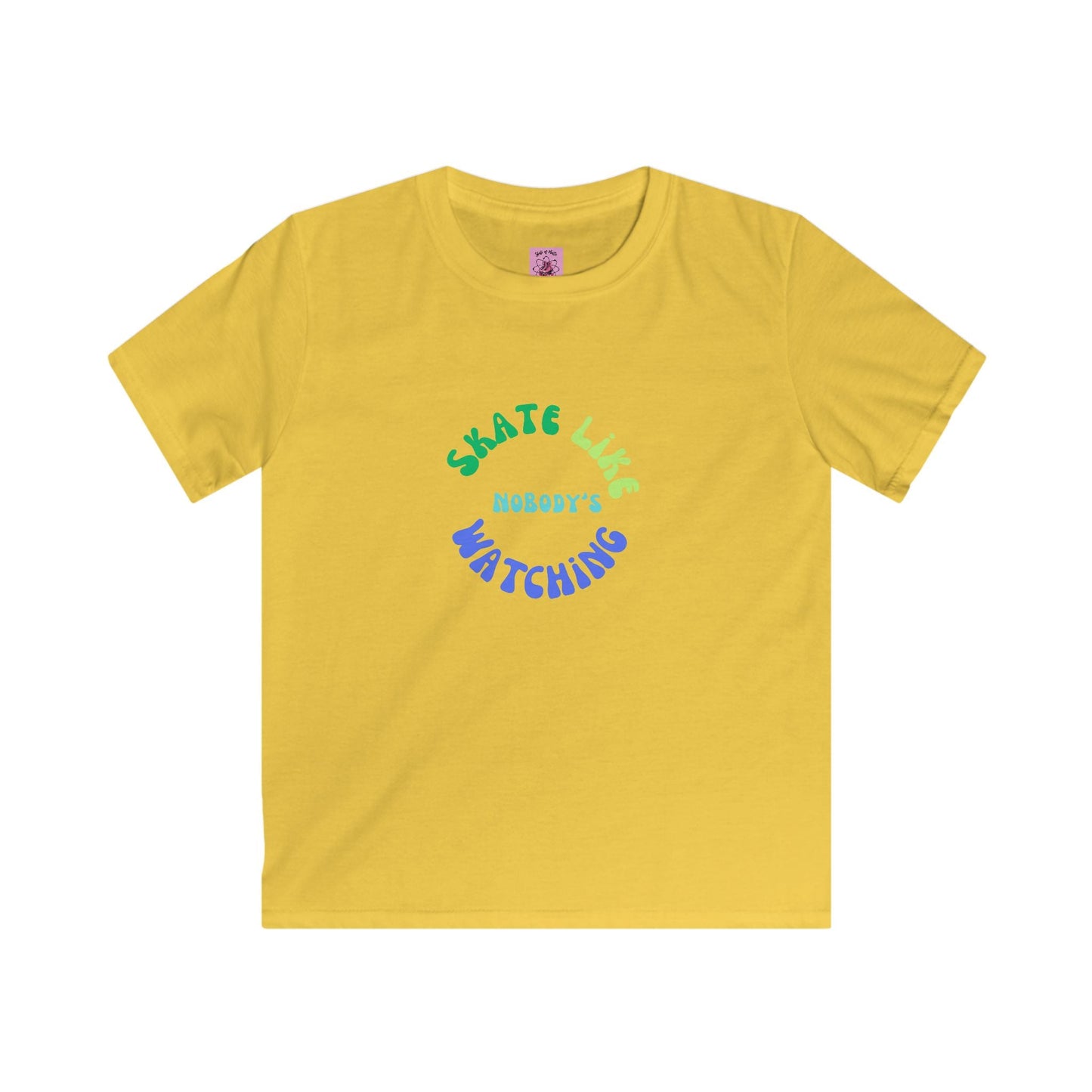 Kids Blue/Green Skate Like Nobody's Watching Tee