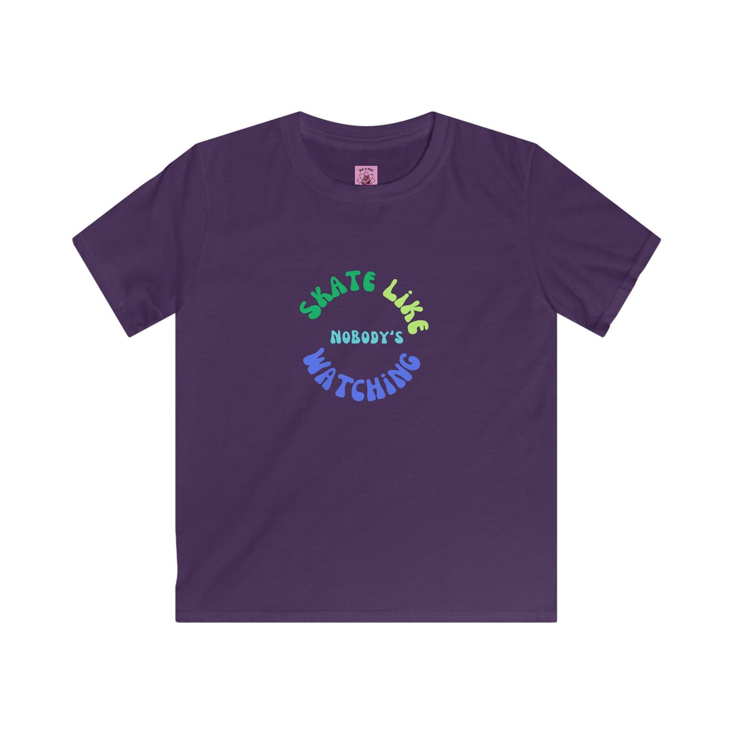 Kids Blue/Green Skate Like Nobody's Watching Tee