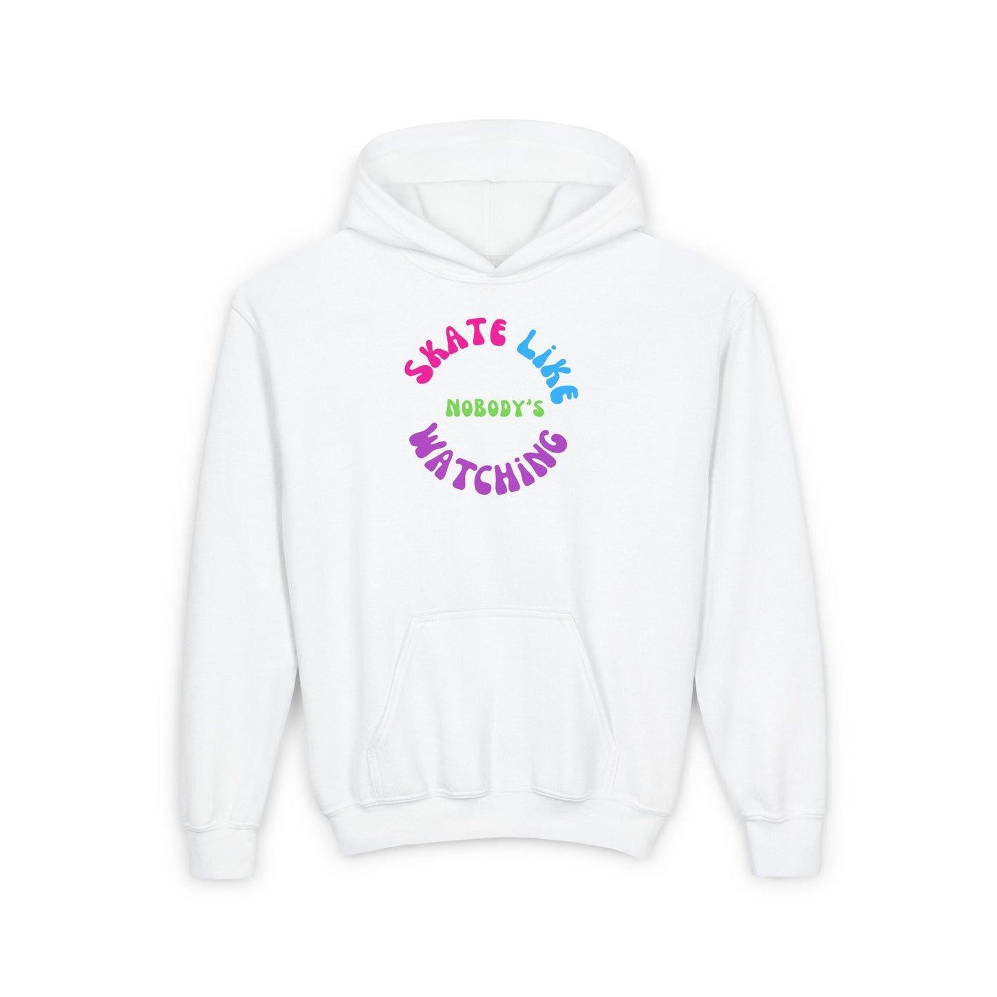 Kids Colorful Skate Like Nobody's Watching Hoodie