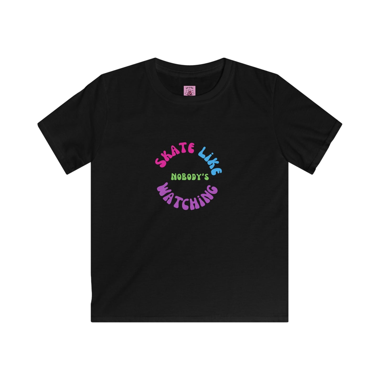 Kids Colorful Skate Like Nobody's Watching Tee