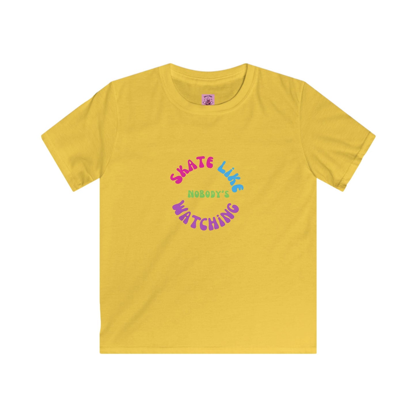 Kids Colorful Skate Like Nobody's Watching Tee
