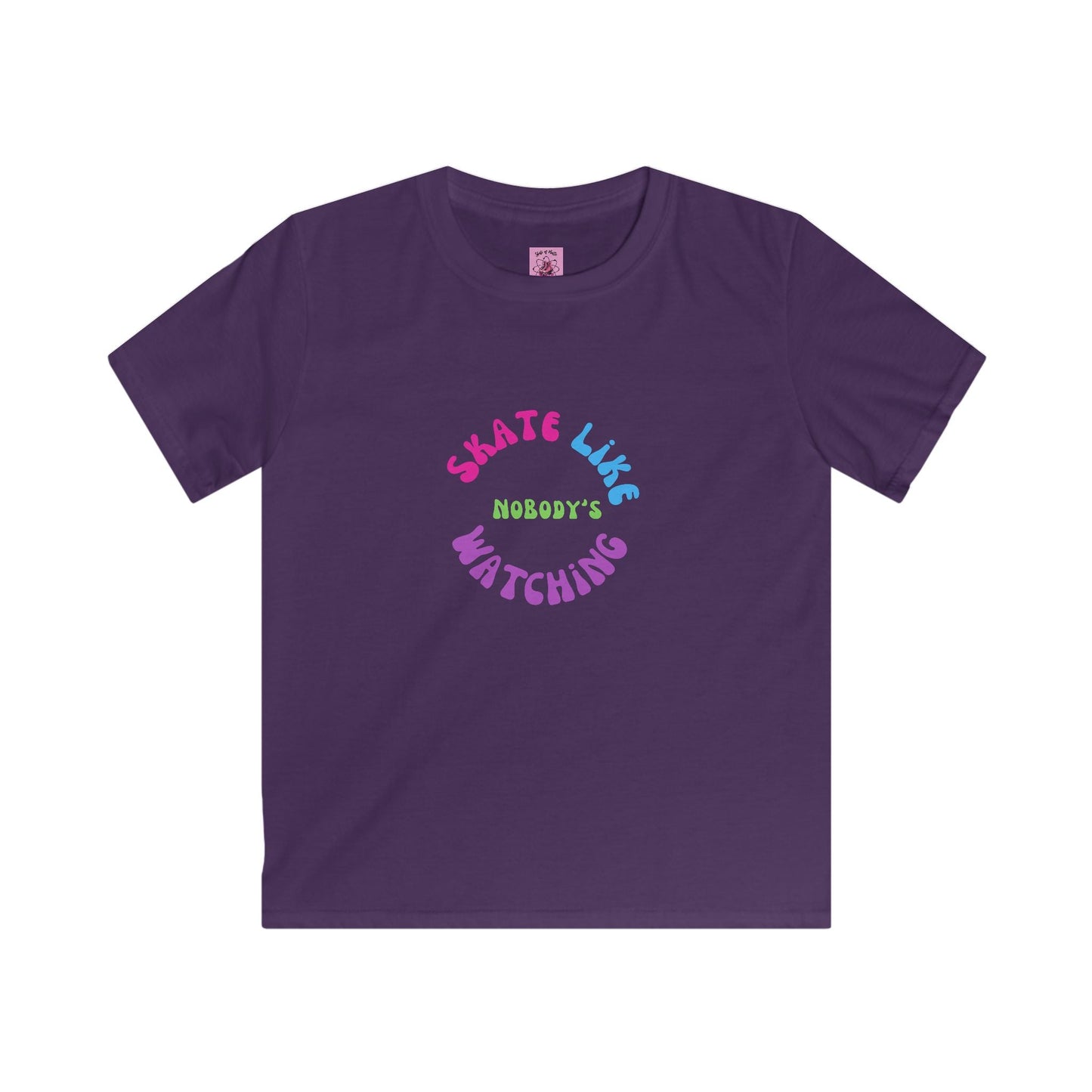 Kids Colorful Skate Like Nobody's Watching Tee