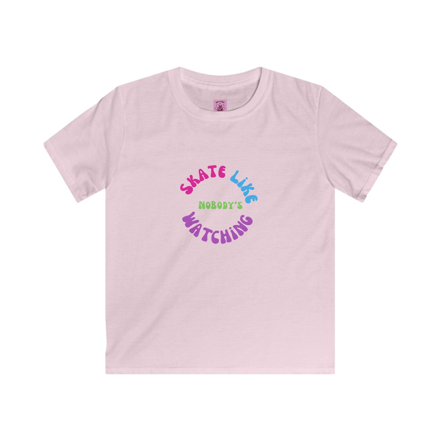 Kids Colorful Skate Like Nobody's Watching Tee