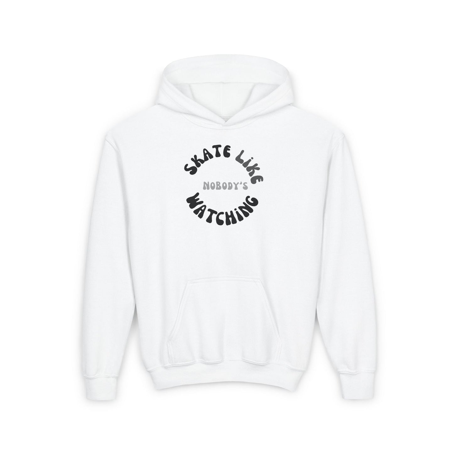 Kids Monotone Skate Like Nobody's Watching Hoodie