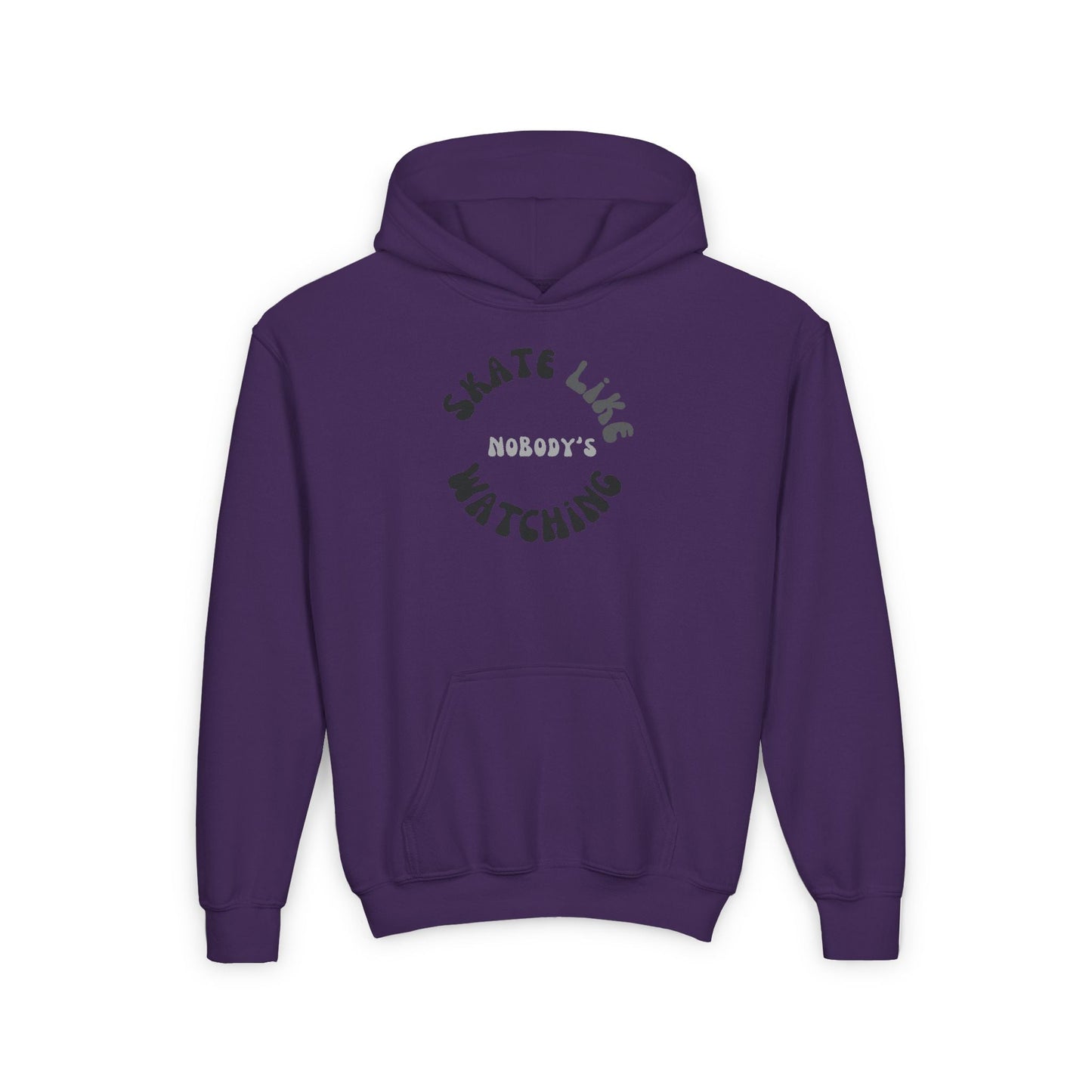 Kids Monotone Skate Like Nobody's Watching Hoodie
