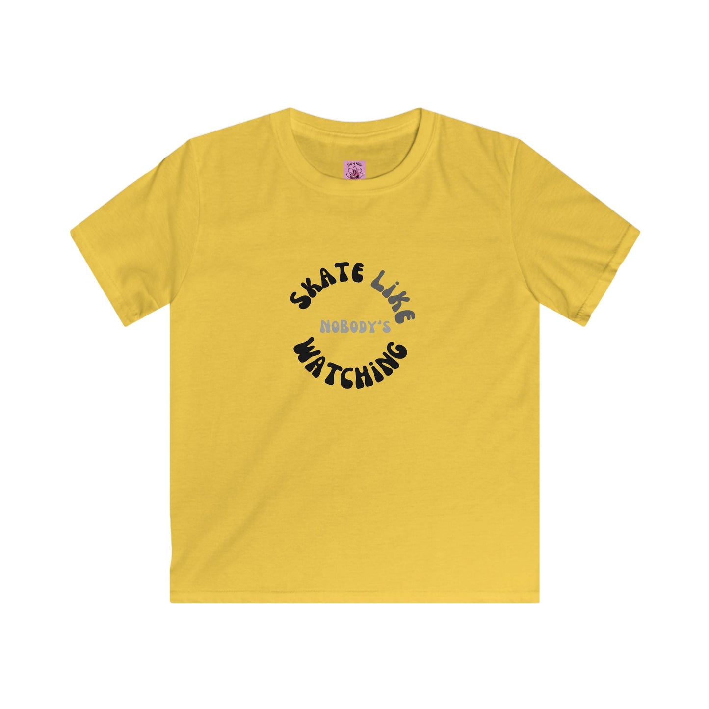 Kids Monotone Skate Like Nobody's Watching Tee