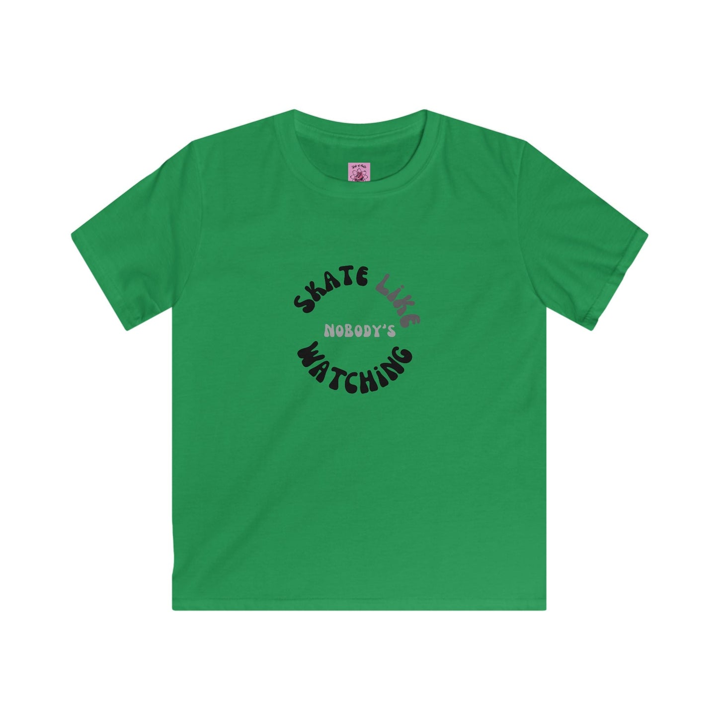 Kids Monotone Skate Like Nobody's Watching Tee